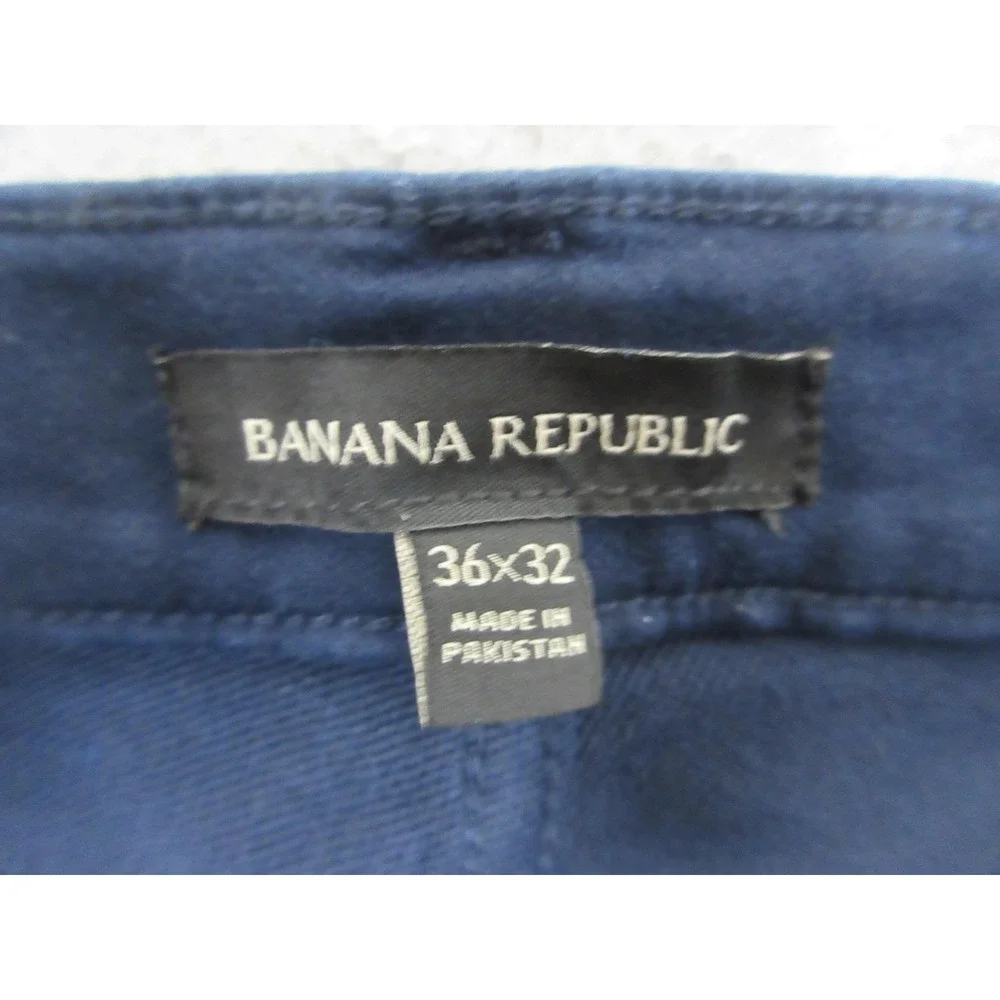 Banana Republic 5 Pocket Pant Jeans Mens 36x32 Blue Dark Wash Denim Slim Stretch